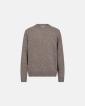Stickad pullover 'lean' | Ull | Sand - Resteröds