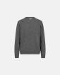 Stickad pullover 'lean' | Ull | Grå melange - Resteröds