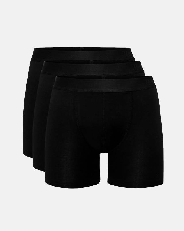 Kalsonger "extra längd" 3-pack | Bambuviskos | Svart -Resteröds