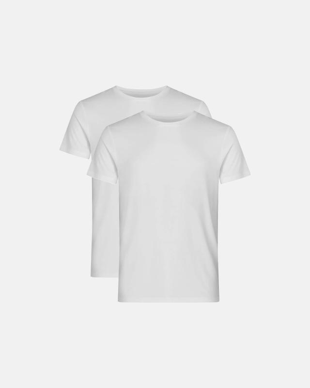 T-shirt 2-pack | Bambuviskos | Vit -Resteröds