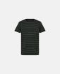T-shirt o-ringad | Bambuviskos | Grön/svart - Resteröds