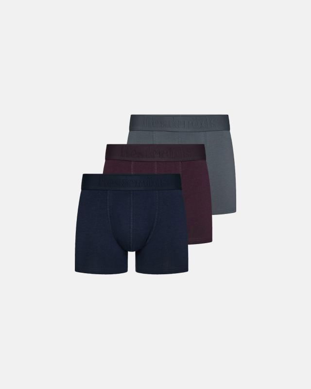 Kalsonger "gunnar" 3-pack | Bambuviskos | Blå/röd/blå -Resteröds