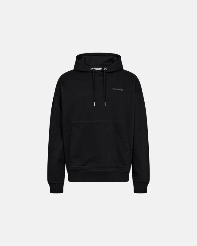 Sweatshirt med hoodie "Jay", 100% bomull, Svart