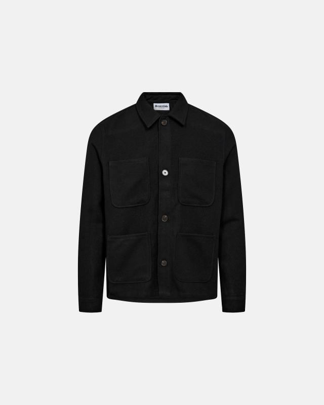 Overshirt | Polyester | Svart -Resteröds