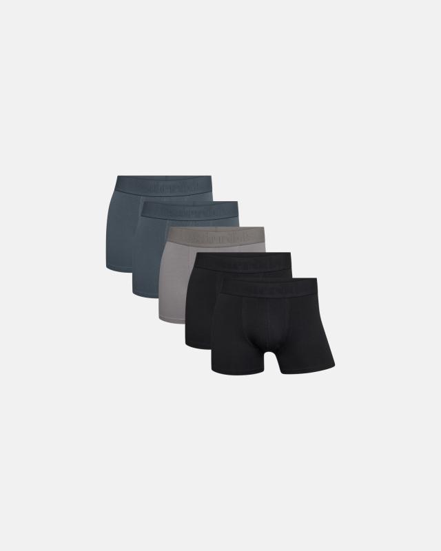 Kalsonger "gunnar" 5-pack | Ekologisk bomull | Svart/grå -Resteröds