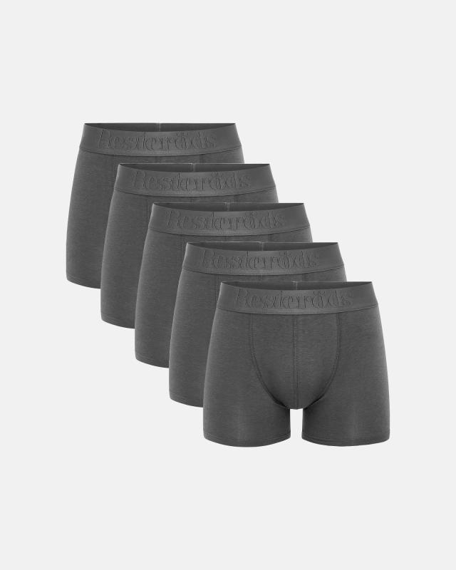 5-pack Kalsonger | ekologisk bomull | grå -Resteröds