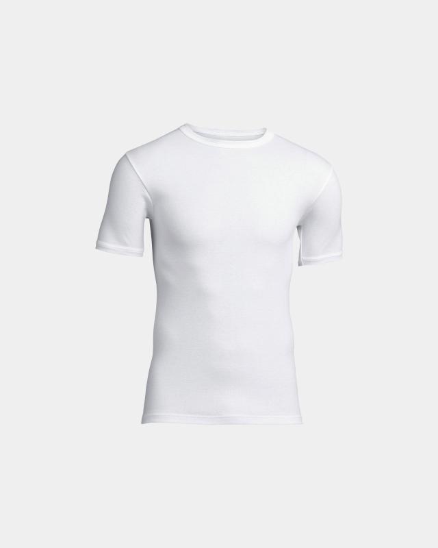 "Classic" t-shirt | bomull | vit -Resteröds