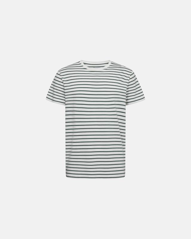 T-shirt "o-neck" | Bambuviskos | Grönrandig -Resteröds