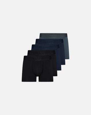 Kalsonger "Gunnar" 5-pack, Ekologisk bomull, Svart/blå Kalsonger "Gunnar" 5-pack, Ekologisk bomull, Svart/blå