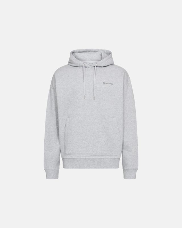 Sweatshirt med hoodie "Jay", 100% Bomull, Ljusgrå melange