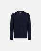 Stickad pullover 'michael' | Ull | Navy -Resteröds