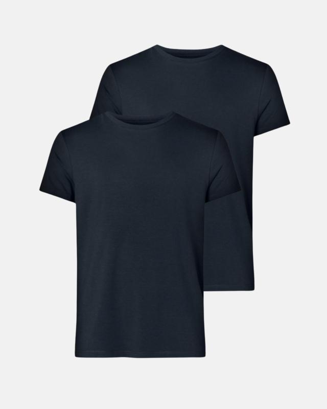 T-shirt 2-pack | 100% Ekologisk bomull | Marinblå -Resteröds