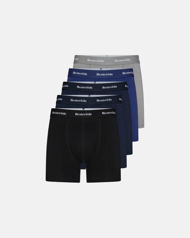 Kalsonger 'Kalle' 5-pack | Bambuviskos | Svart/navy/blå -Resteröds