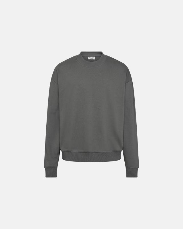 Sweatshirt med crew neck "drake" | 100% bomull | Grå -Resteröds