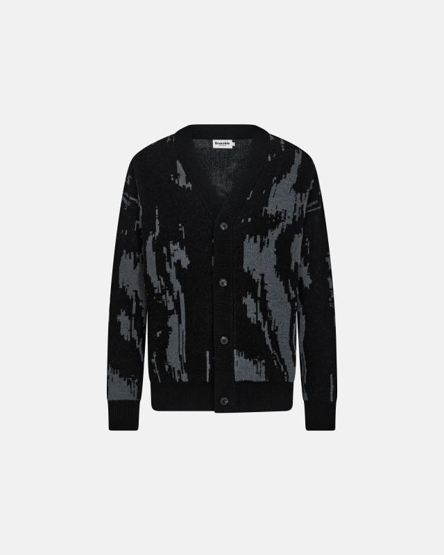 Kofta "jack" | Ull | Svart/grå -Resteröds