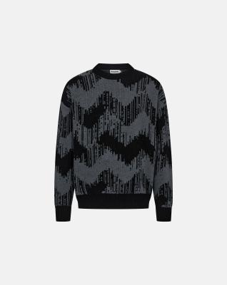 Pullover "Mick", Ull, Svart/grå Pullover "Mick", Ull, Svart/grå