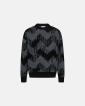 Mick pullover | Ull | Svart/grå - Resteröds