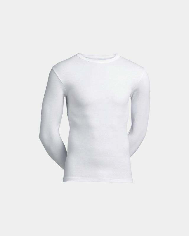 Långärmad t-shirt "classic", 100% bomull, Vit