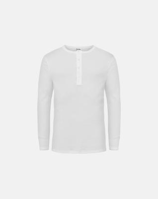 Långärmad t-shirt "grandad", 100% ekologisk bomull, Vit Långärmad t-shirt "grandad", 100% ekologisk bomull, Vit