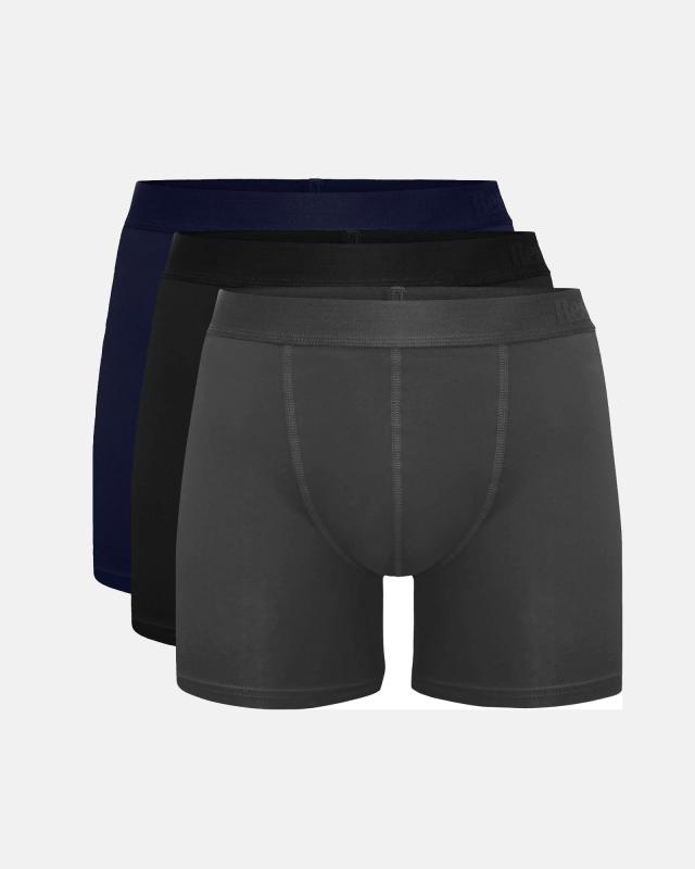 Kalsonger "extra längd" 3-pack, Bambuviskos, Flerfärgad