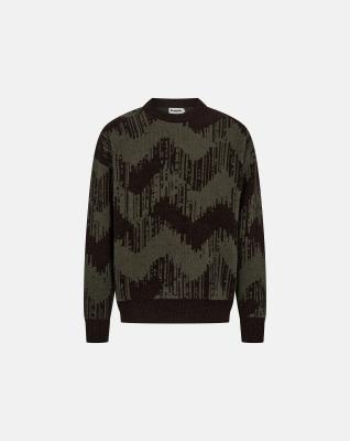 Pullover "mick" | Ull | Brun/grön -Resteröds Pullover "mick" | Ull | Brun/grön -Resteröds