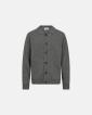 Stickad cardigan 'dean' | Ull | Grå melange - Resteröds