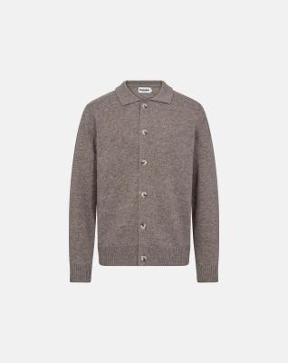 Stickad cardigan 'dean' | Ull | Sand -Resteröds Stickad cardigan 'dean' | Ull | Sand -Resteröds