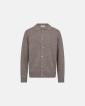 Stickad cardigan 'dean' | Ull | Sand -Resteröds