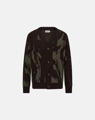 Cardigan "Jack", Ull, Brun/Grön Cardigan "Jack", Ull, Brun/Grön