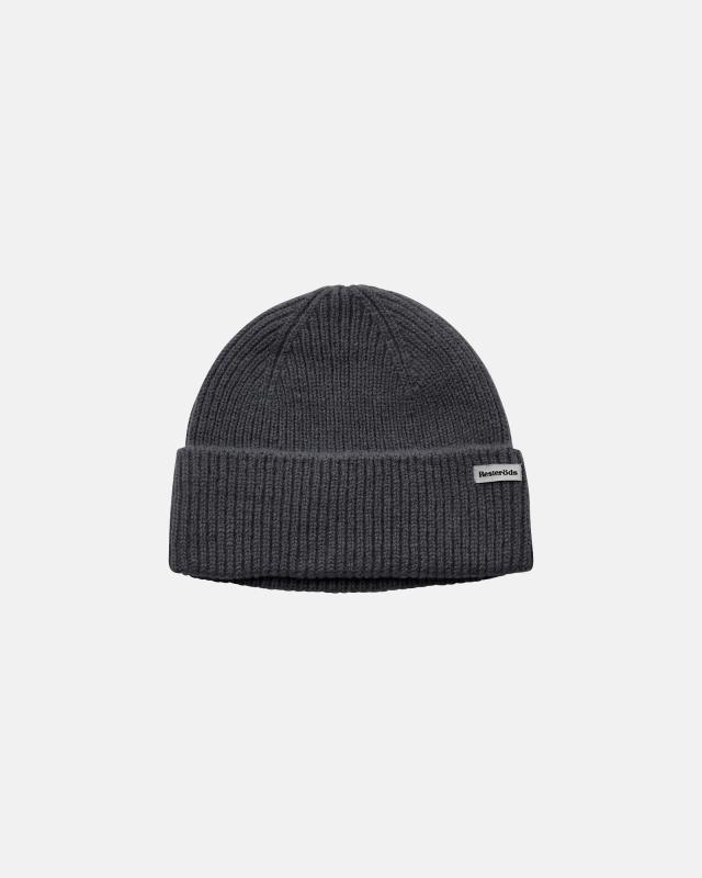Beanie-mössa, 100% ull, Grå