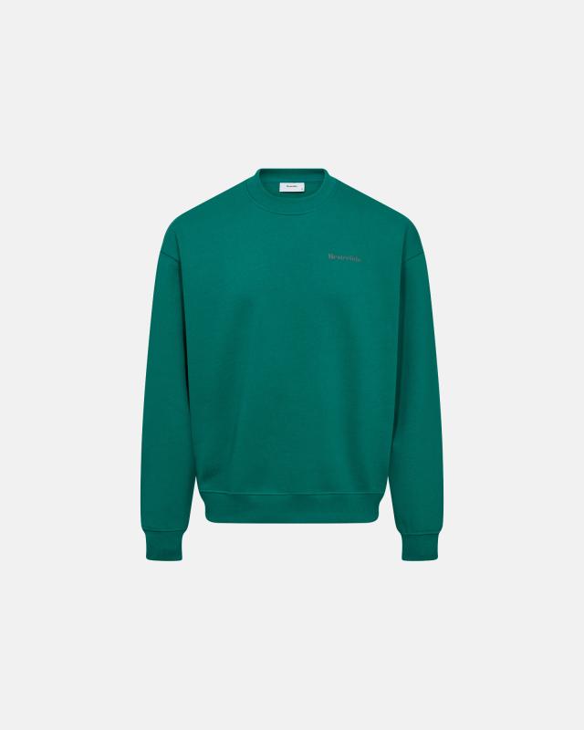 Sweatshirt crewneck "drake" | 100% bomull | Grön med ryggtryck -Resteröds