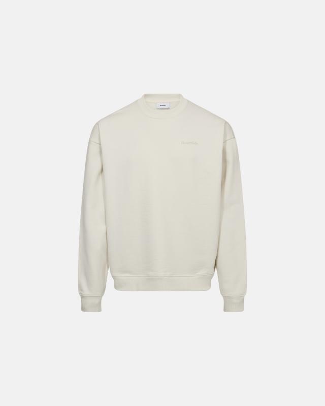 Sweatshirt crewneck "drake" | 100% bomull | Off white med ryggtryck -Resteröds
