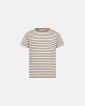 T-shirt | Bambuviskos | Randig brun - Resteröds
