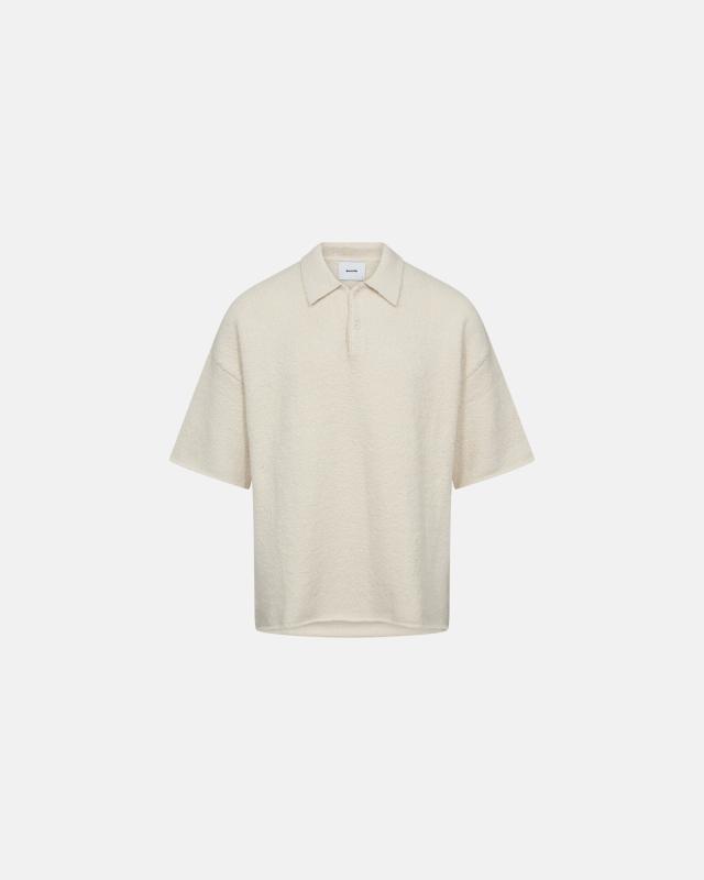 Polo t-shirt "Jim" | Bomull | Off-white -Resteröds