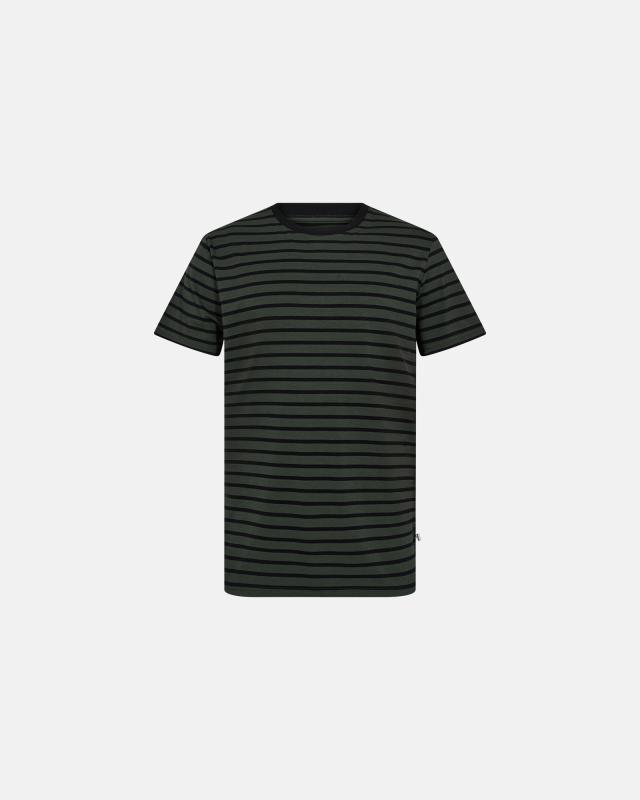 T-shirt o-ringad, Bambuviskos, Grön/svart