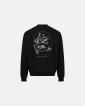 Sweatshirt crewneck "Drake" | 100% bomull | Svart med ryggtryck - Resteröds