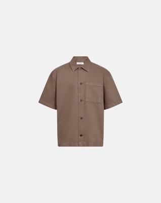 Kortärmad skjorta "Noah", 100% bomull, Brun Kortärmad skjorta "Noah", 100% bomull, Brun