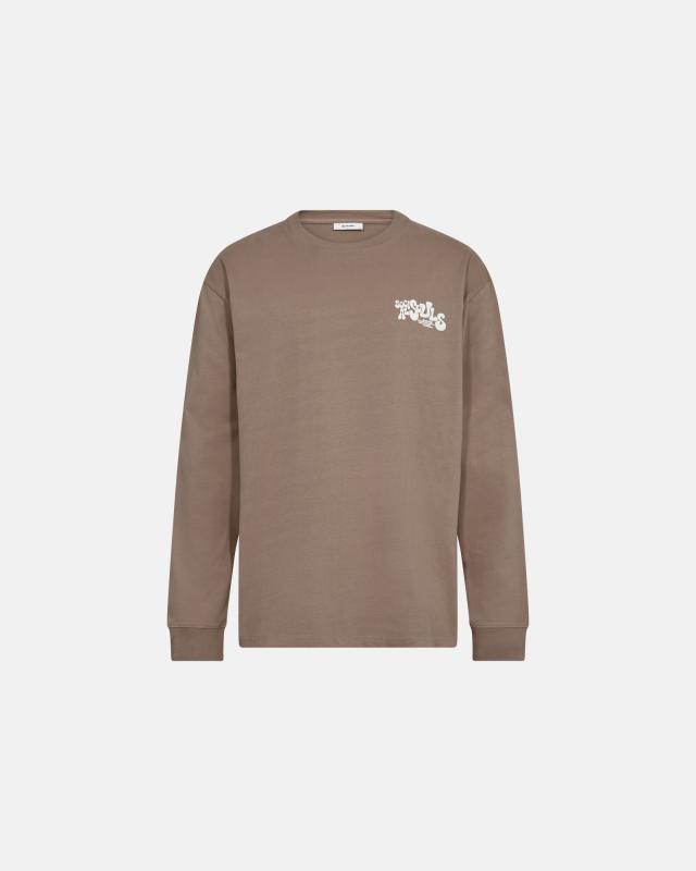 Långärmad t-shirt | 100% bomull | Brun -Resteröds