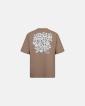 T-shirt med print "Tas" | 100% bomull | Brun - Resteröds