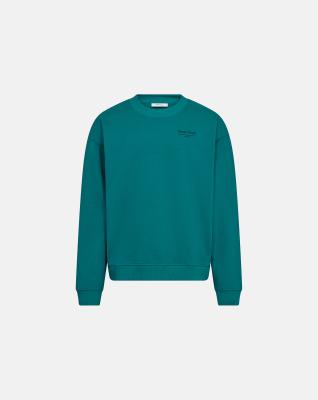 Sweatshirt crewneck "Drake" | 100% bomull | Grön med tryck -Resteröds Sweatshirt crewneck "Drake" | 100% bomull | Grön med tryck -Resteröds