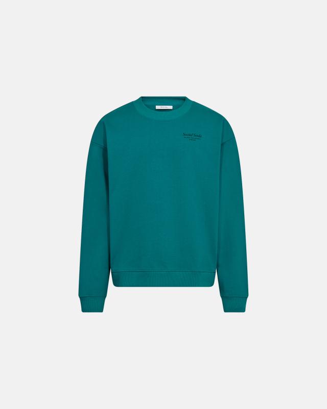 Sweatshirt crewneck "Drake" | 100% bomull | Grön med tryck -Resteröds