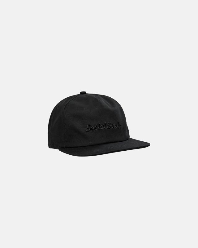 Basebollkeps, 100% bomull, Svart