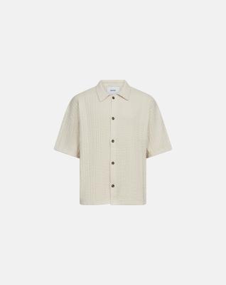 Kortärmad skjorta "George" | Bomull | Off-white -Resteröds Kortärmad skjorta "George" | Bomull | Off-white -Resteröds