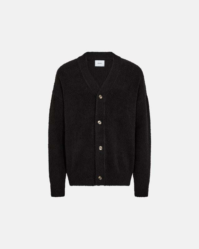 Cardigan "Chen" | Bomull | Svart -Resteröds