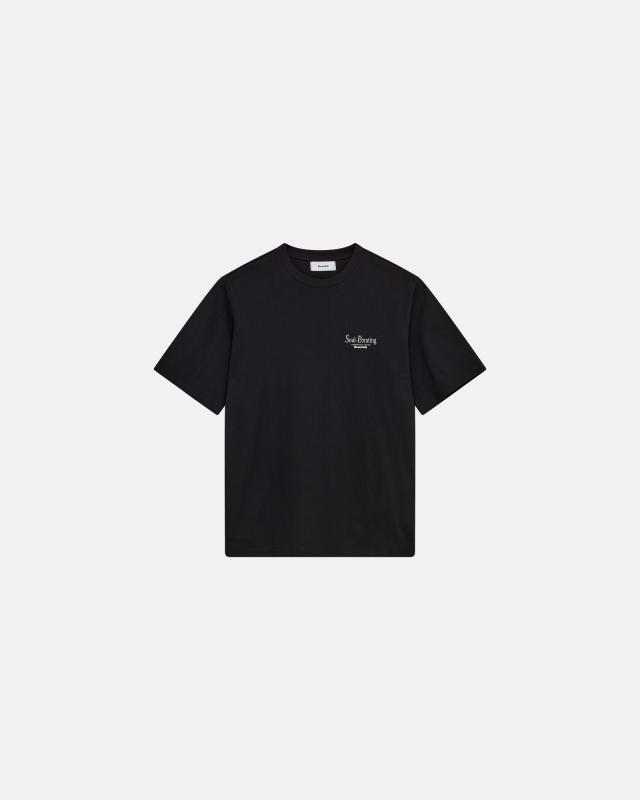 T-shirt med print 'tas' | 100% bomull | Svart -Resteröds