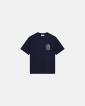 T-shirt med print 'tas' | 100% bomull | Navy - Resteröds
