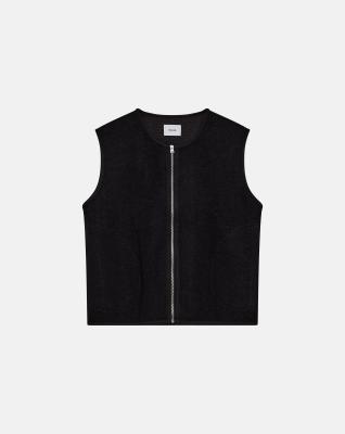 Väst i kokt ull 'kian' | Polyester | Svart -Resteröds Väst i kokt ull 'kian' | Polyester | Svart -Resteröds