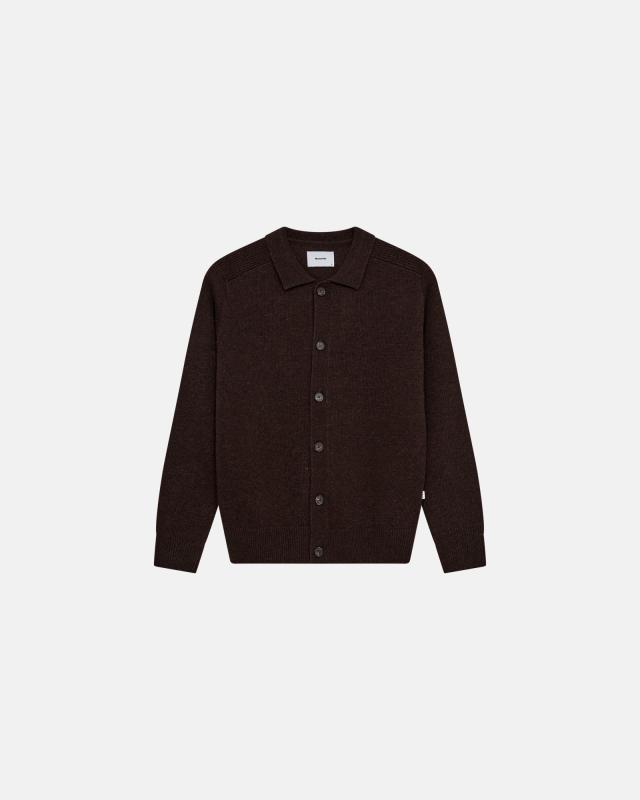Cardigan 'dean' | Ull | Brun -Resteröds