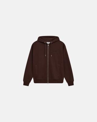 Sweatshirt med huva och dragkedja 'rick' | 100% bomull | Brun -Resteröds Sweatshirt med huva och dragkedja 'rick' | 100% bomull | Brun -Resteröds