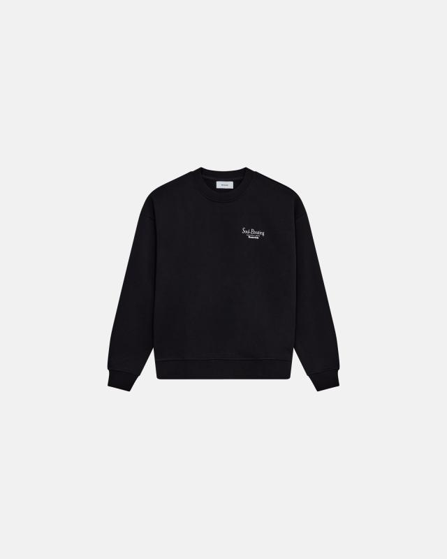 Sweatshirt med tryck 'drake' | 100% bomull | Svart -Resteröds